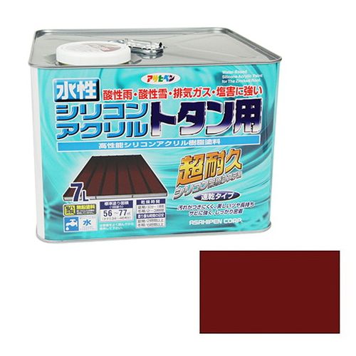 アサヒペン 水性シリコンアクリルトタン用 ７Ｌーアカサビ【送料無料】