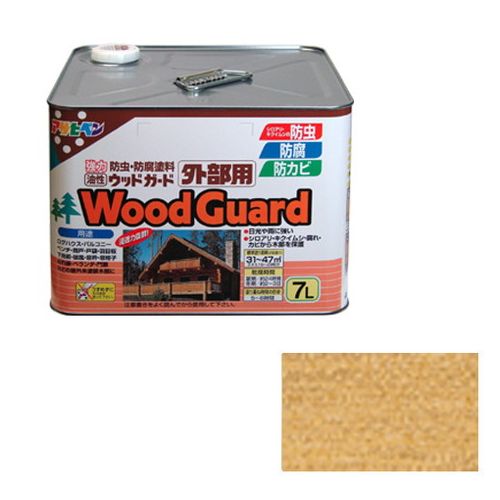アサヒペン・油性ウッドガード外部用・７Ｌークリヤー０１【送料無料】