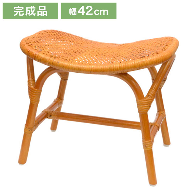 スツール ラタン 天然 四角 椅子 腰掛け 完成品 おしゃれ コンパクト 軽量 北欧風 ナチュラル 玄関 リビング ダイニング 和室 脱衣所 お風呂 籐家具 チェア(代引不可)【送料無料】