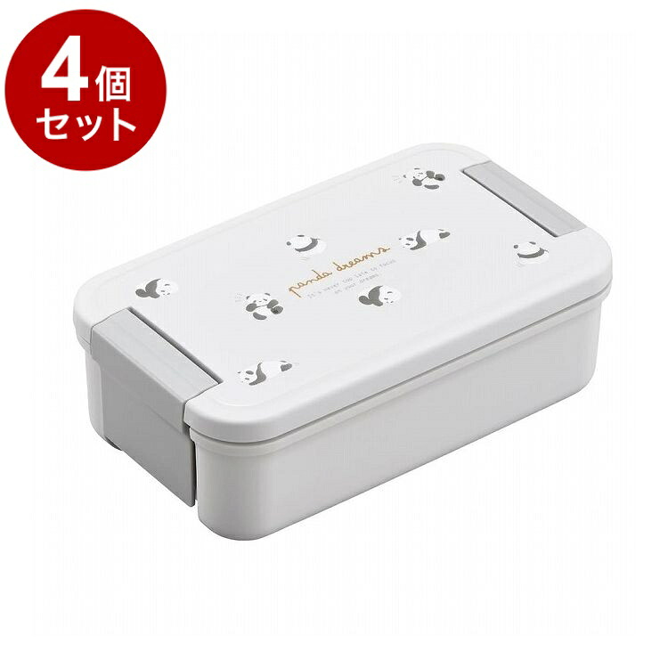 【単品4個セット】 ぱんだランチボックス 仕切付 550mL オーエスケー PC-550D【ポイント10倍】【送料無料】