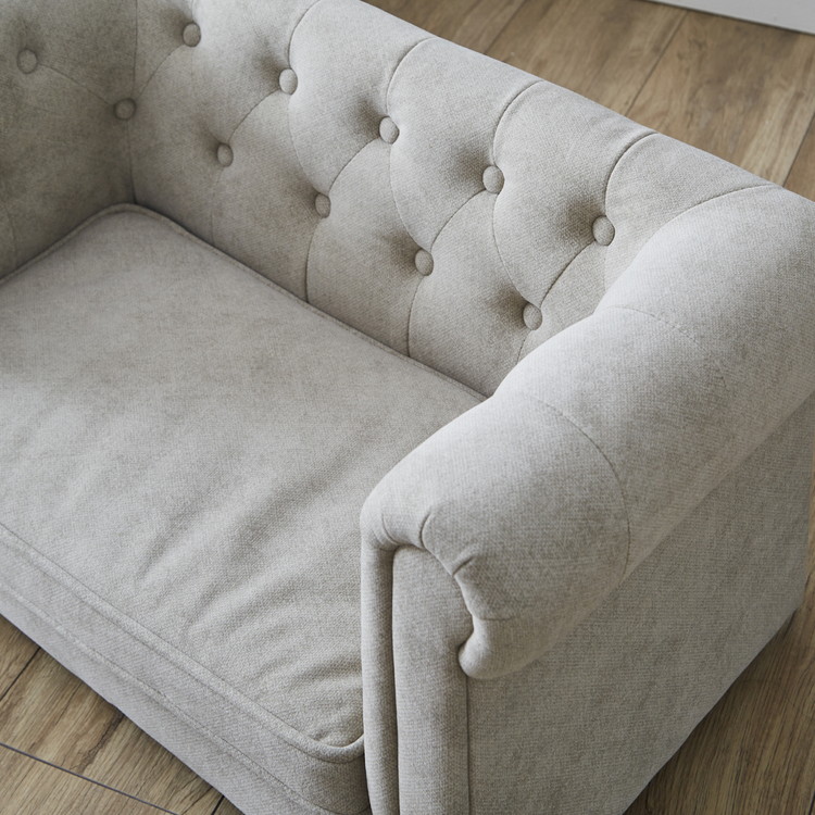 ペット用 猫 チェスターフィールド風ソファ はっ水生地 犬 引っかき耐性 グレー ペットソファ ミニソファ