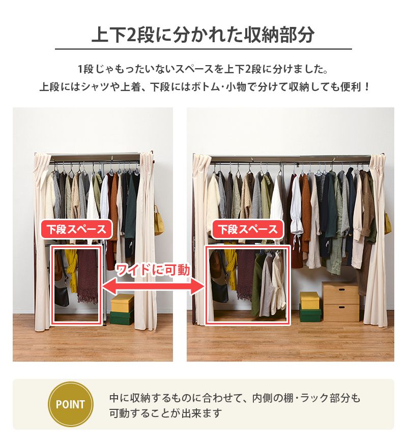 日本最級 ハンガーラック コートハンガー 洋服ハンガー 送料無料 アジャスター 洋服掛け 伸縮式クローゼット 幅115 195cm 幅195cm ワードローブ 高さ170cm カバー付き 衣類収納 カーテン カバー付き 幅115cm 奥行55cm ハンガーラック 伸縮クローゼット カバー付き