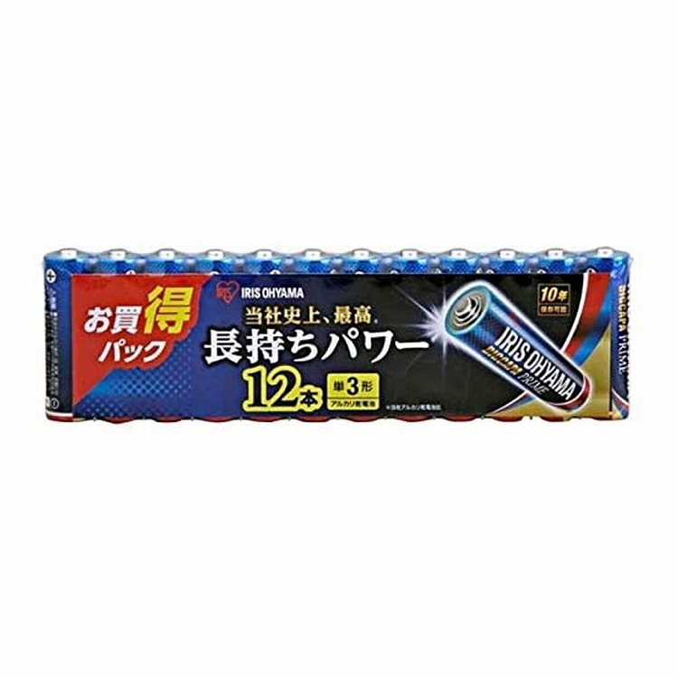 【25個セット】アイリスフーズ アルカリ乾電池 BIgCAPA PRIME 単3形 12本パック LR6BP/12P(代引不可)【送料無料】
