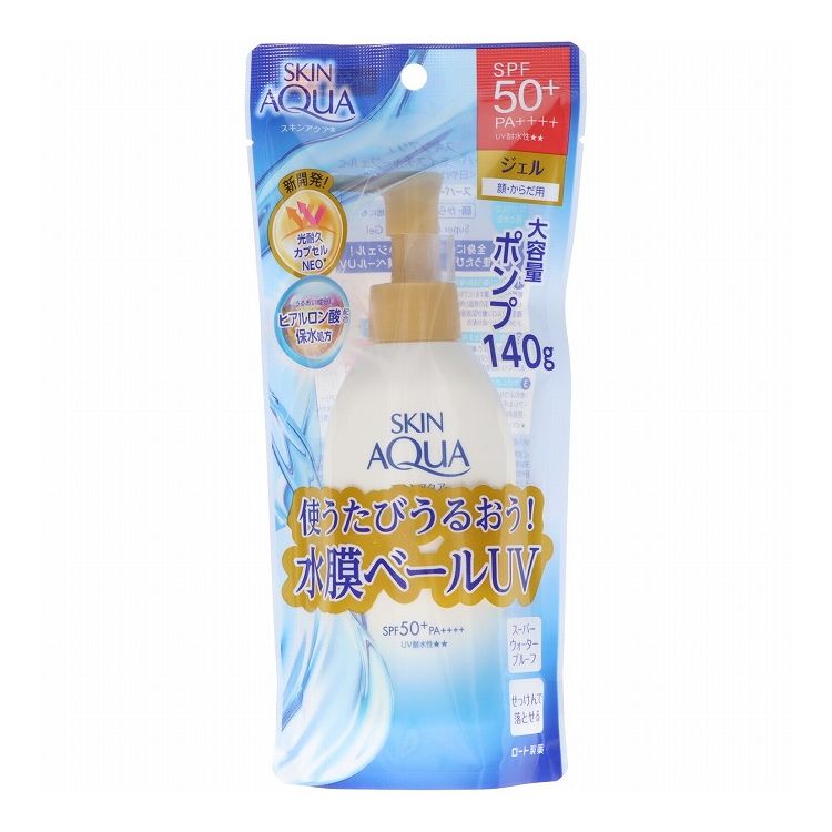 【単品24個セット】 ロート製薬 スキンアクア スーパーモイスチャージェル ポンプ 140g(代引不可)【送料無料】