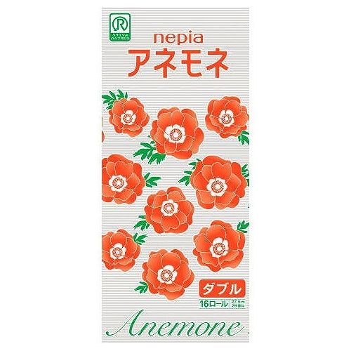 【単品14個セット】 王子ネピア ネピア アネモネ トイレットロール 16ロール ダブル(代引不可)【送料無料】