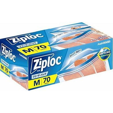 【単品8個セット】 ジップロック フリーザーバッグ M 70枚入 旭化成ホームプロダクツ(代引不可)【送料無料】|リコメン堂
