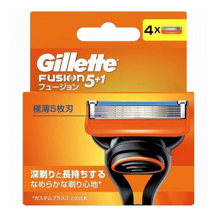 【単品9個セット】 P&G ジレット フュージョンマニュアル替刃4個入り(代引不可)【送料無料】｜リコメン堂