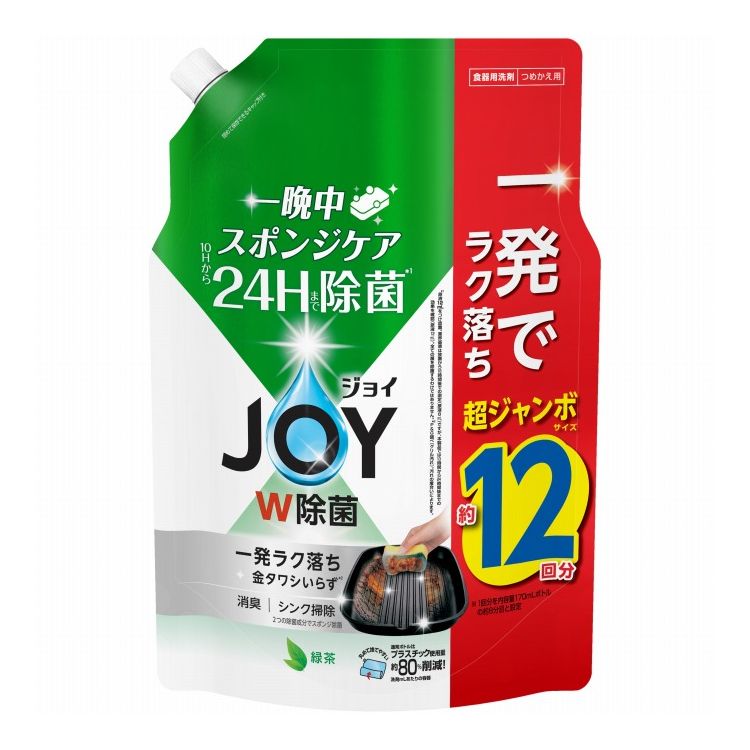 【単品6個セット】 除菌ジョイコンパクト緑茶の香り詰替超ジャンボサイズ P&Gジャパン(代引不可)【送料無料】