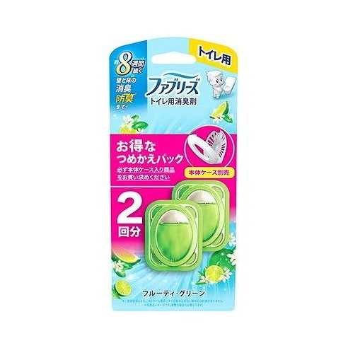 【単品11個セット】 ファブリーズトイレ用消臭剤フルーティ・グリーンつめかえ2個パック P&Gジャパン(代引不可)【送料無料】