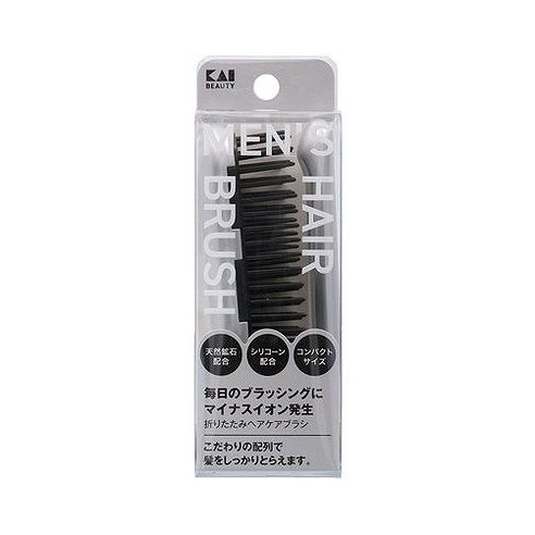 【単品20個セット】 KQ1835 折りたたみヘアケアブラシ 貝印(代引不可)【送料無料】｜リコメン堂