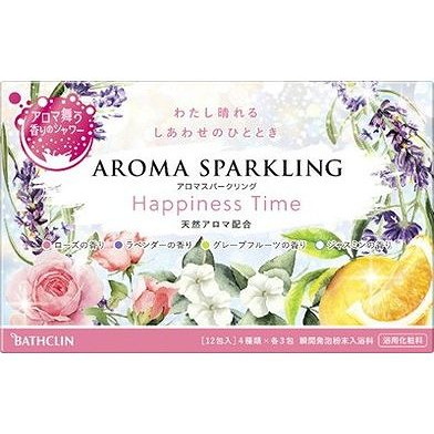 【単品14個セット】 アロマスパークリング Happiness Time 30g×12包 バスクリン(代引不可)【ポイント10倍】【送料無料】