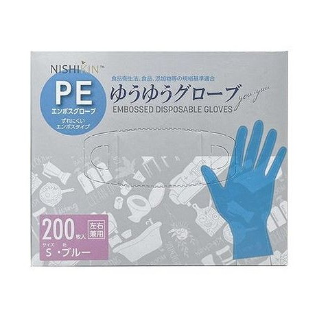 【単品18個セット】 ゆうゆうグローブPEブルーS 錦尚金(代引不可)【ポイント10倍】【送料無料】