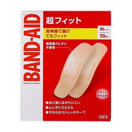 【単品6個セット】 バンドエイド 超フィット Mサイズ 50枚 JNTLコンシューマーヘルス(代引不可)【ポイント10倍】【送料無料】