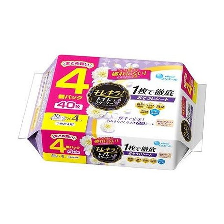 【単品20個セット】 キレキラ!トイレクリーナー 1枚で徹底おそうじシート クリーンフローラル つめかえ用 大王製紙(代引不可)【ポイント10倍】【送料無料】