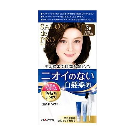 【単品20個セット】 サロンドプロ 無香料ヘアカラー 早染めクリーム(白髪用)5B(深みのあるベージュブラウン) ダリヤ(代引不可)【ポイント10倍】【送料無料】|リコメン堂