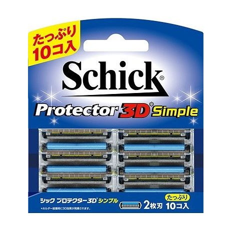 【単品8個セット】 プロテクター3Dシンプル 替刃 10コ入 シック・ジャパン(代引不可)【メール便配送】【ポイント10倍】【送料無料】