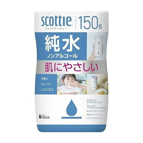 【単品20個セット】 日本製紙クレシア スコッティ ウェットティシュー 純水 ノンアルコール(代引不可)【ポイント10倍】【送料無料】