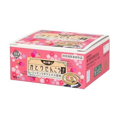 【単品20個セット】 かとりせんこうミニ 20巻 桃の香り(代引不可)【ポイント10倍】【送料無料】