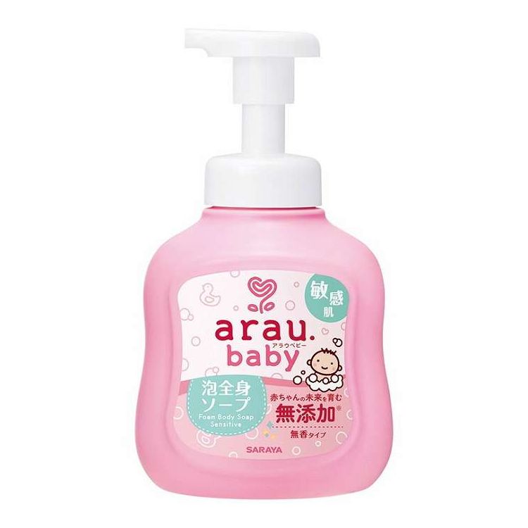 【単品7個セット】 アラウベビー泡全身ソープ 敏感肌 450mL サラヤ(代引不可)【ポイント10倍】【送料無料】