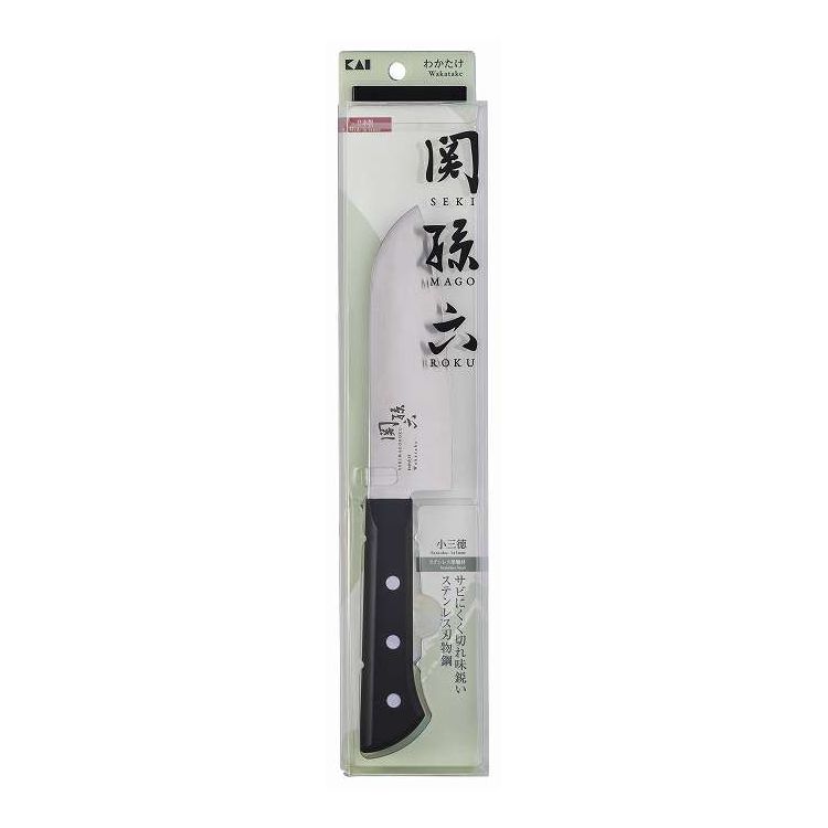 【単品6個セット】 関孫六 わかたけ 小三徳145mm 貝印(代引不可)【ポイント10倍】【送料無料】