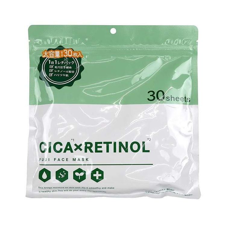 【単品12個セット】 CICA×RETINOLフェイスマスク30枚入 富士(代引不可)【ポイント10倍】【送料無料】