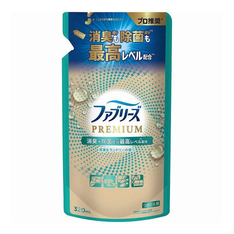 【単品16個セット】 ファブリーズW除菌+消臭プレミアム清潔なランドリーの香りつめかえ P&Gジャパン(代引不可)【ポイント10倍】【送料無料】 7,490円
