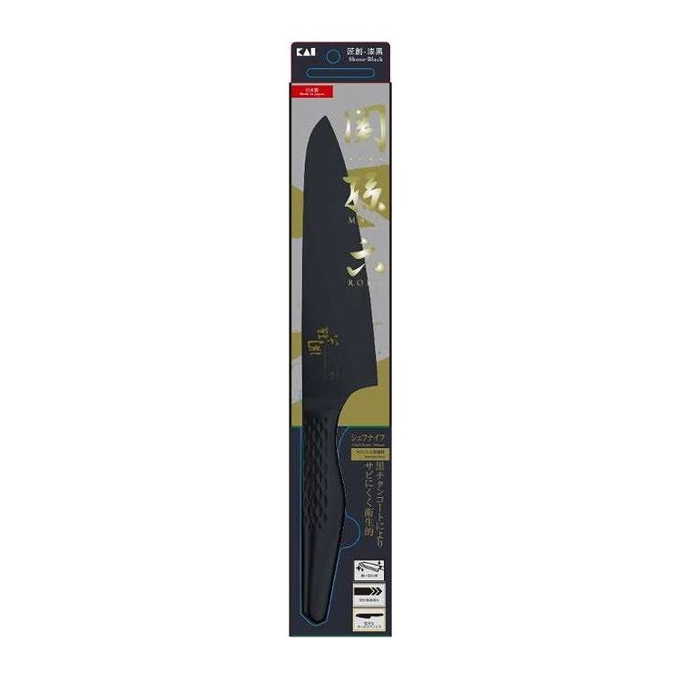貝印 関孫六 匠創ー漆黒 シェフズナイフ 180mm(代引不可)【ポイント10倍】【送料無料】