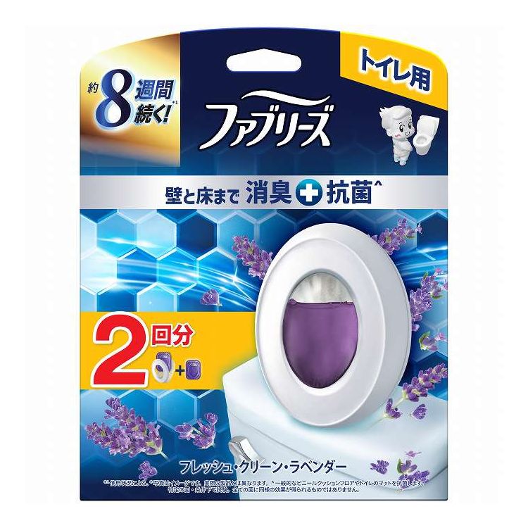 【単品9個セット】 P&Gジャパン ファブリーズトイレ用消臭剤プレミアムシリーズ+ フレッシュクリーンラベンダー本体+かえ1個パック(代引不可)【ポイント10倍】【送料無料】