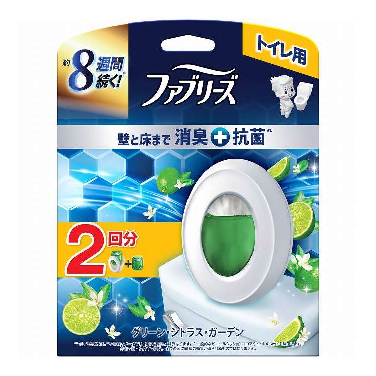 【単品11個セット】 P&Gジャパン ファブリーズトイレ用消臭剤プレミアムシリーズ+ グリーンシトラスガーデン本体+つめかえ1個パック(代引不可)【ポイント10倍】【送料無料】|リコメン堂