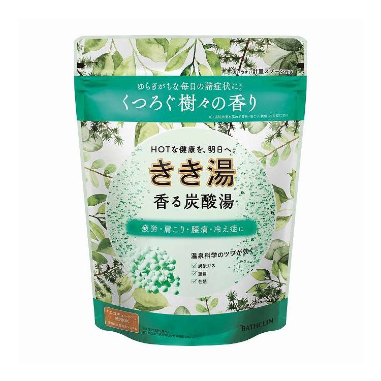【単品11個セット】 バスクリン きき湯 香る炭酸湯 樹々の香り 360G(代引不可)【ポイント10倍】【送料無料】
