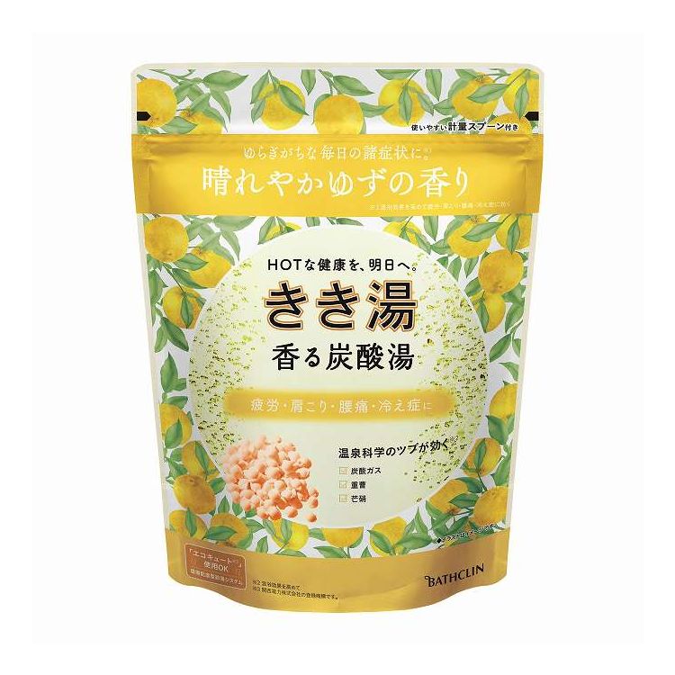 【単品11個セット】 バスクリン きき湯 香る炭酸湯 ゆずの香り 360G(代引不可)【ポイント10倍】【送料無料】