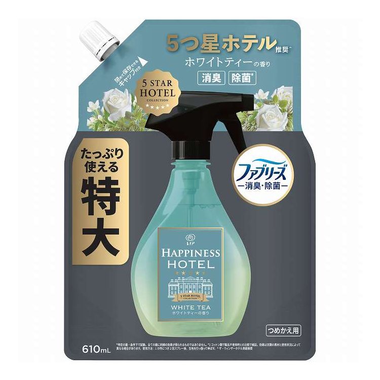 【単品14個セット】 P&Gジャパン レノアハピネスミストホワイトティーの香りつめかえ特大サイズ 610mL(代引不可)【ポイント10倍】【送料無料】