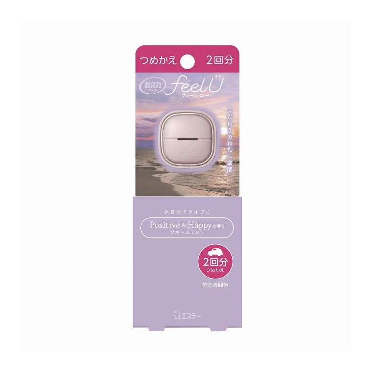 【単品12個セット】 エステー 消臭力 クルマ用 feelU クリップタイプ つめかえ ブルームミスト(代引不可)【ポイント10倍】【送料無料】