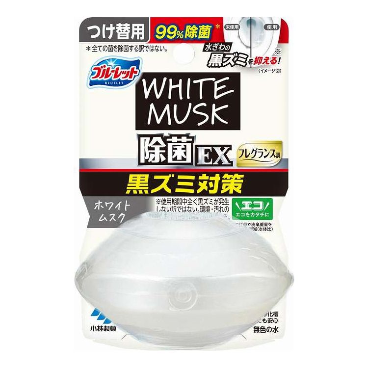 【単品12個セット】 小林製薬 液体ブルーレットおくだけ除菌EXフレグランスつけ替用 ホワイトムスク(代引不可)【ポイント10倍】【送料無料】