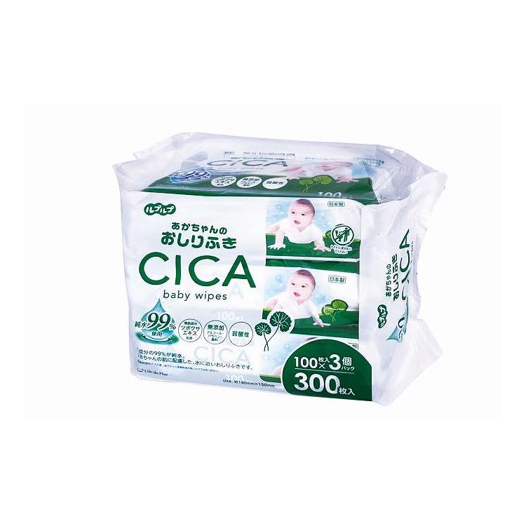 【単品18個セット】 ライフ堂 赤ちゃんのおしりふきCICA100枚3P(代引不可)【ポイント10倍】【送料無料】