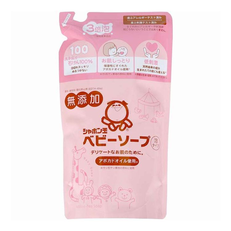 【単品6個セット】 シャボン玉販売 シャボン玉ベビーソープ泡タイプつめかえ用 日用品 日用消耗品 雑貨品 400ml(代引不可)【ポイント10倍】【送料無料】