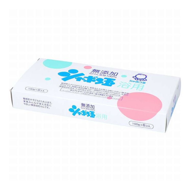【単品12個セット】 シャボン玉販売 シャボン玉浴用石鹸6個箱 100g×6個(代引不可)【ポイント10倍】【送料無料】