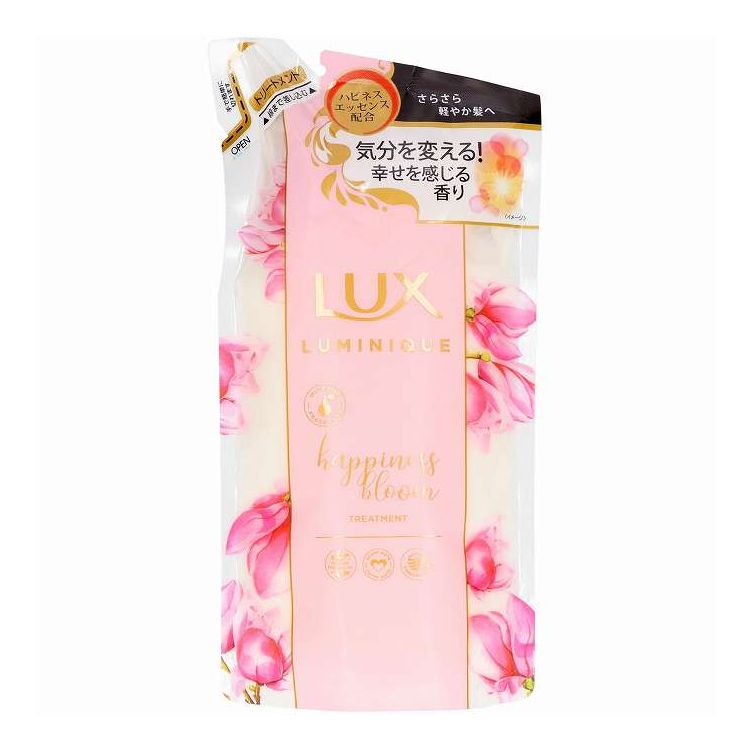 【単品18個セット】 ユニリーバ ジャパン ラックス ルミニーク ハピネスブルーム トリートメント 詰替え用 化粧品 350g(代引不可)【ポイント10倍】【送料無料】
