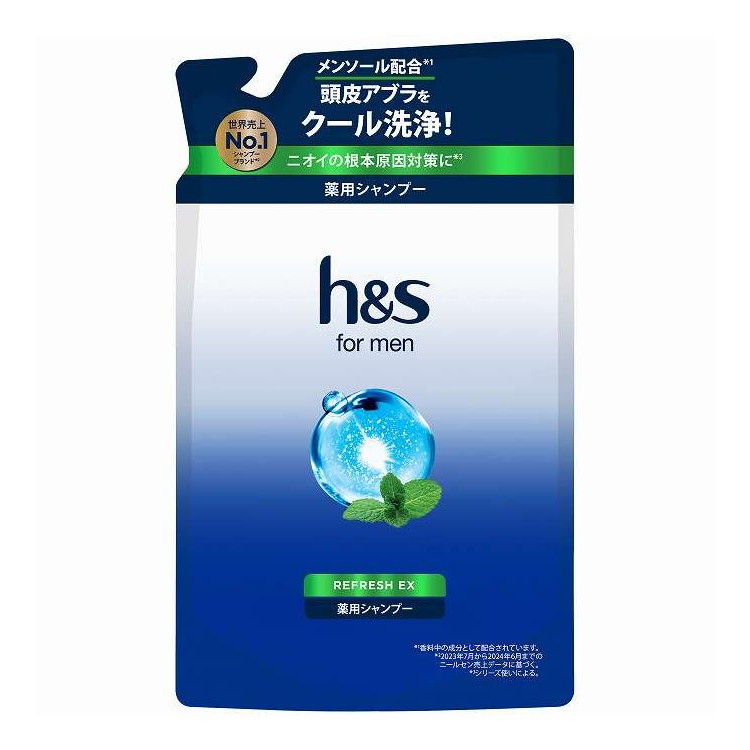 【単品9個セット】 H&S FORMEN リフレッシュ EXシャンプーつめかえ P&G 300g(代引不可)【ポイント10倍】【送料無料】