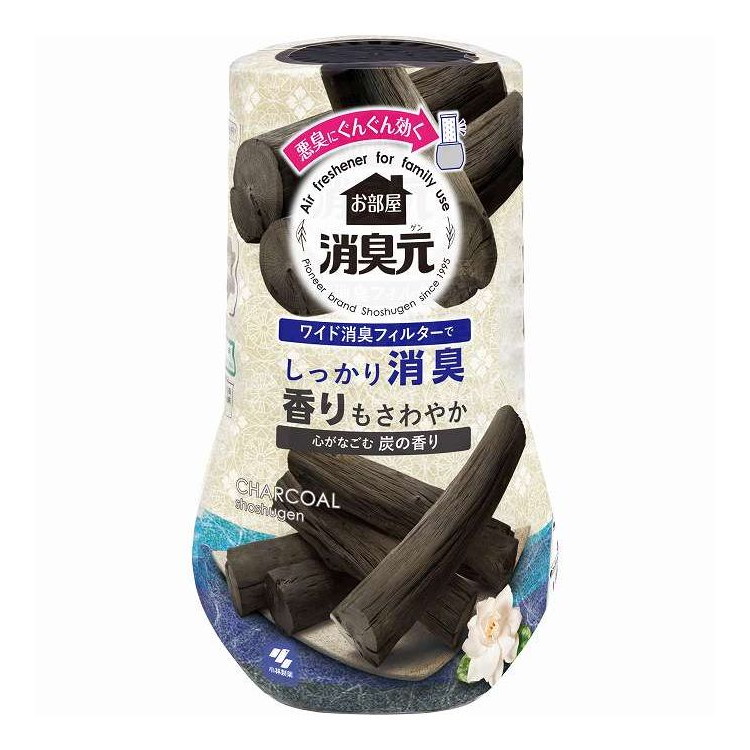 【単品10個セット】 お部屋の消臭元 心がなごむ炭の香り 小林製薬 400ml(代引不可)【ポイント10倍】【送料無料】