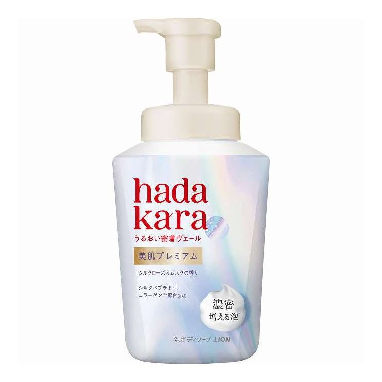 【単品16個セット】 ハダカラ 美肌プレミアムモイストボディケアソープ泡タイプ本体 ライオン 500ml(代引不可)【ポイント10倍】【送料無料】