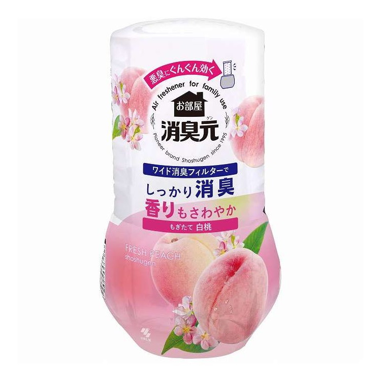 【単品20個セット】 お部屋の消臭元 もぎたて白桃 小林製薬 400ml(代引不可)【ポイント10倍】【送料無料】|リコメン堂