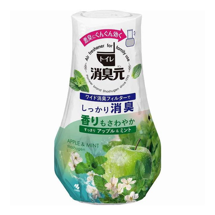 【単品20個セット】 トイレの消臭元 すっきりアップル&ミント 小林製薬 400ml(代引不可)【ポイント10倍】【送料無料】|リコメン堂