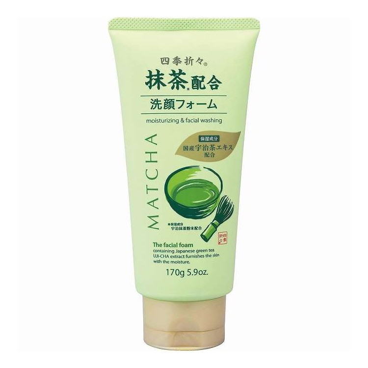 【単品16個セット】 四季折々 抹茶配合 洗顔フォーム 熊野油脂 170G(代引不可)【ポイント10倍】【送料無料】