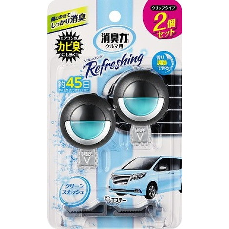 【単品15個セット】クルマの消臭力クリップタイプ2PCS6.4ML エステー(代引不可)【送料無料】