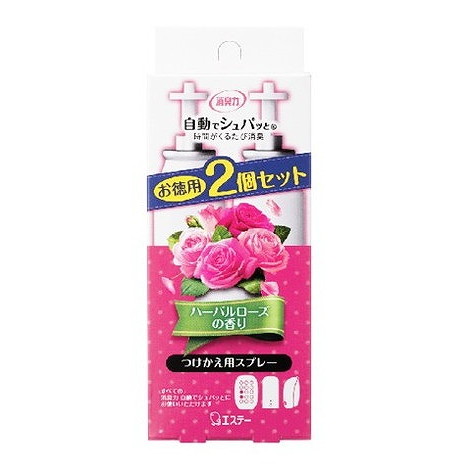 【単品16個セット】消臭力自動でシュパッとかえ2Pローズ エステー(代引不可)【送料無料】