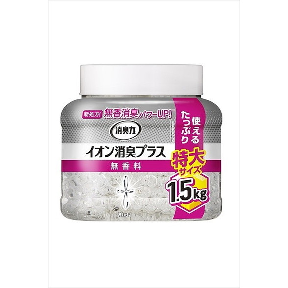 【単品16個セット】消臭力クリアビーズイオン消臭P特大本体 1.5KG エステー(代引不可)【送料無料】
