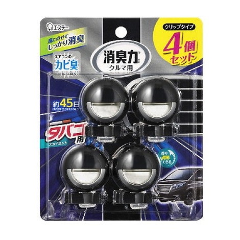 【単品12個セット】クルマの消臭力クリップタイプ4Nタバコ12.8ML エステー(代引不可)【送料無料】|リコメン堂
