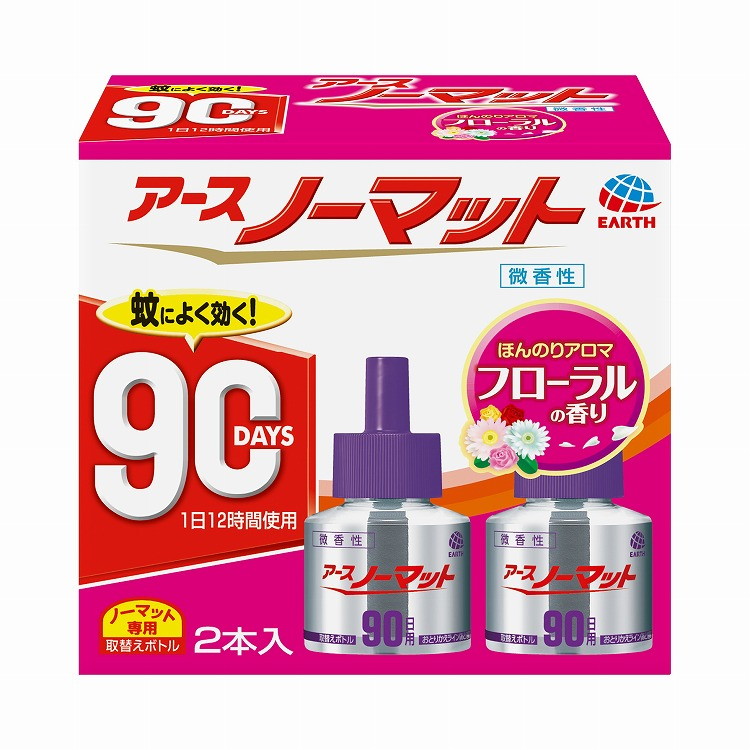 【単品6個セット】アースノーマット 取替えボトル90日用 微香性2本入り アース製薬(代引不可)【送料無料】|リコメン堂