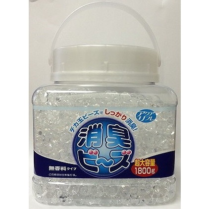 【単品12個セット】アクアリフレ消臭ビーズ本体無香料1800G リベロ(代引不可)【送料無料】